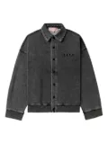 BAPY BY *A BATHING APE® logo-embroidered button-down shirt - Grey