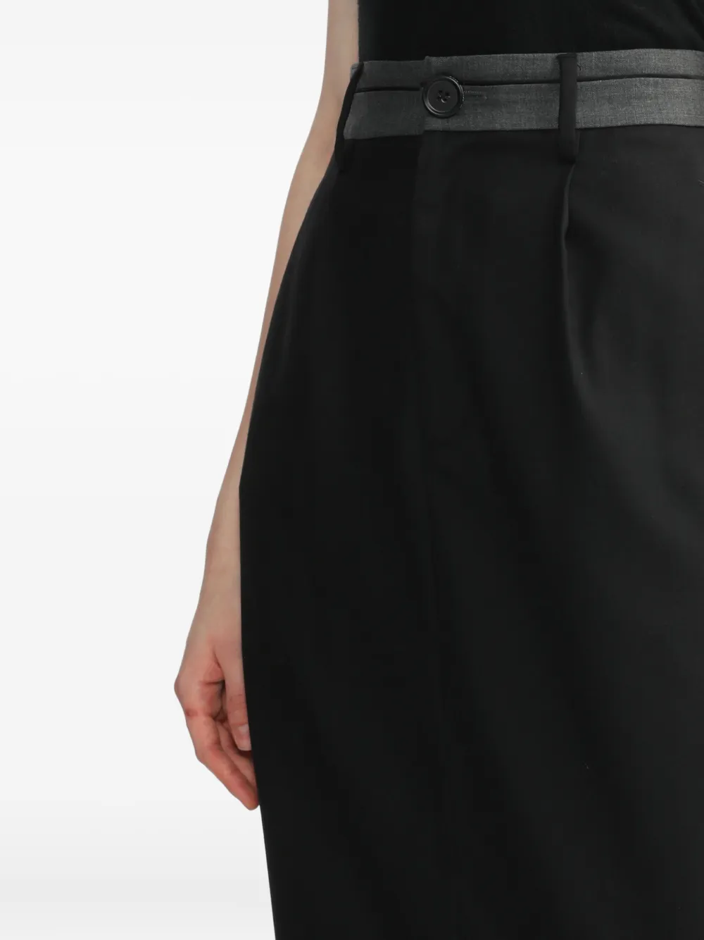 Bapy By *a Bathing Ape® Pleated Panelled Skirt In Black