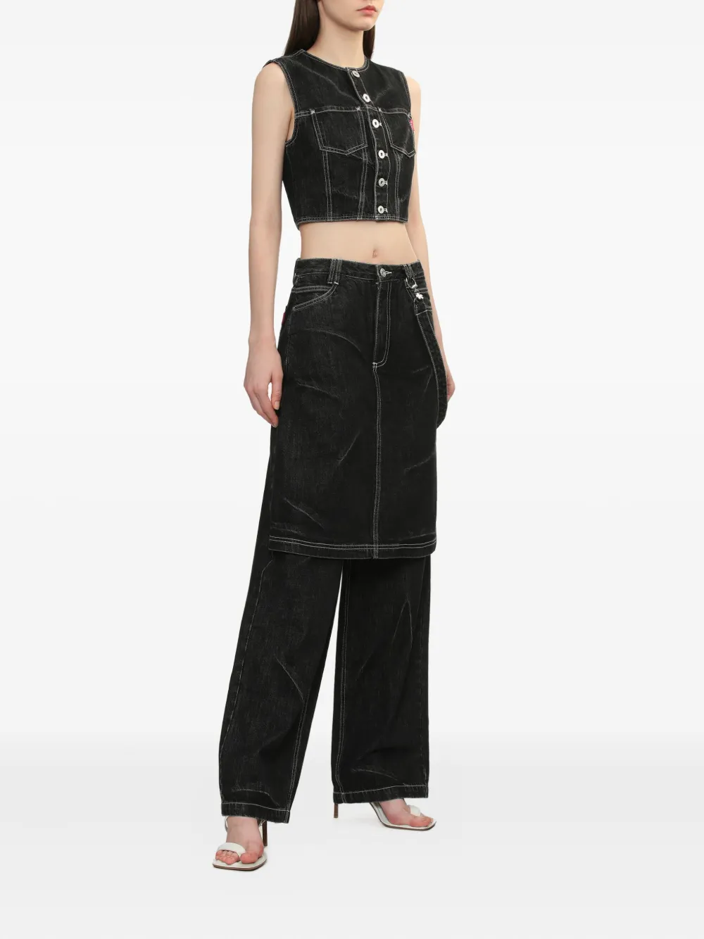Bapy By *a Bathing Ape® Button-fastening Sleeveless Vest In Black
