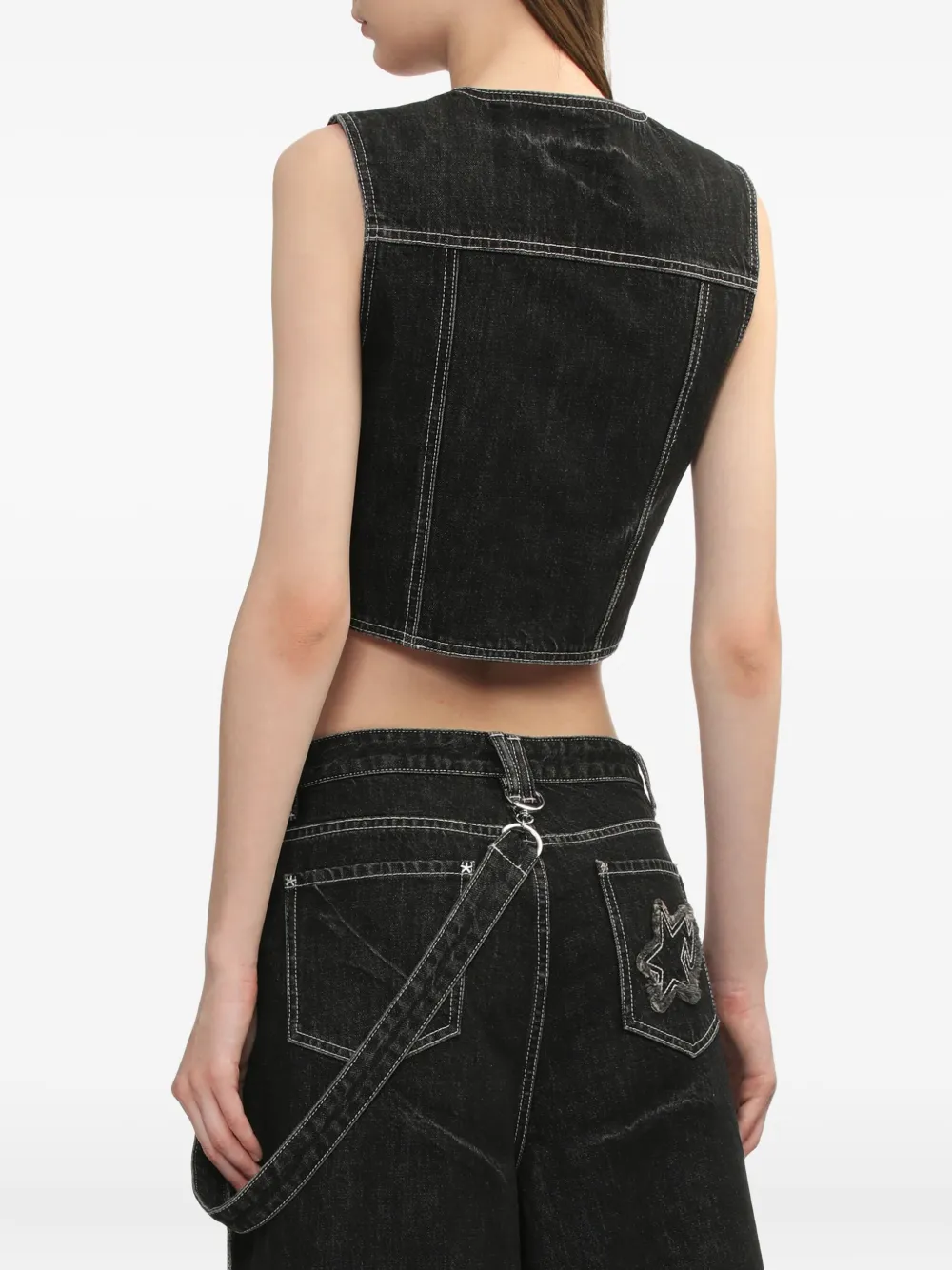 Bapy By *a Bathing Ape® Button-fastening Sleeveless Vest In Black
