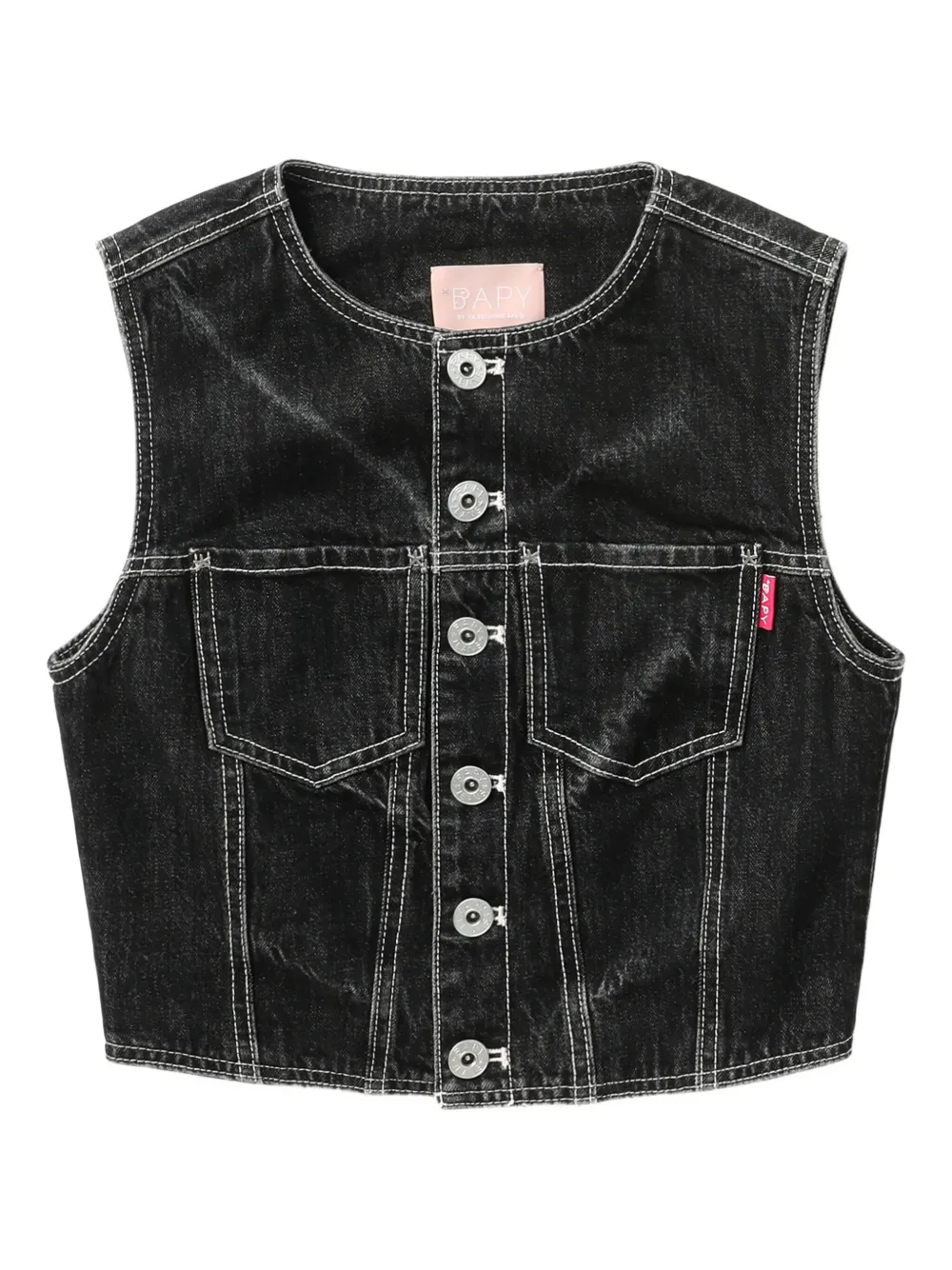 Bapy By *a Bathing Ape® Button-fastening Sleeveless Vest In Black