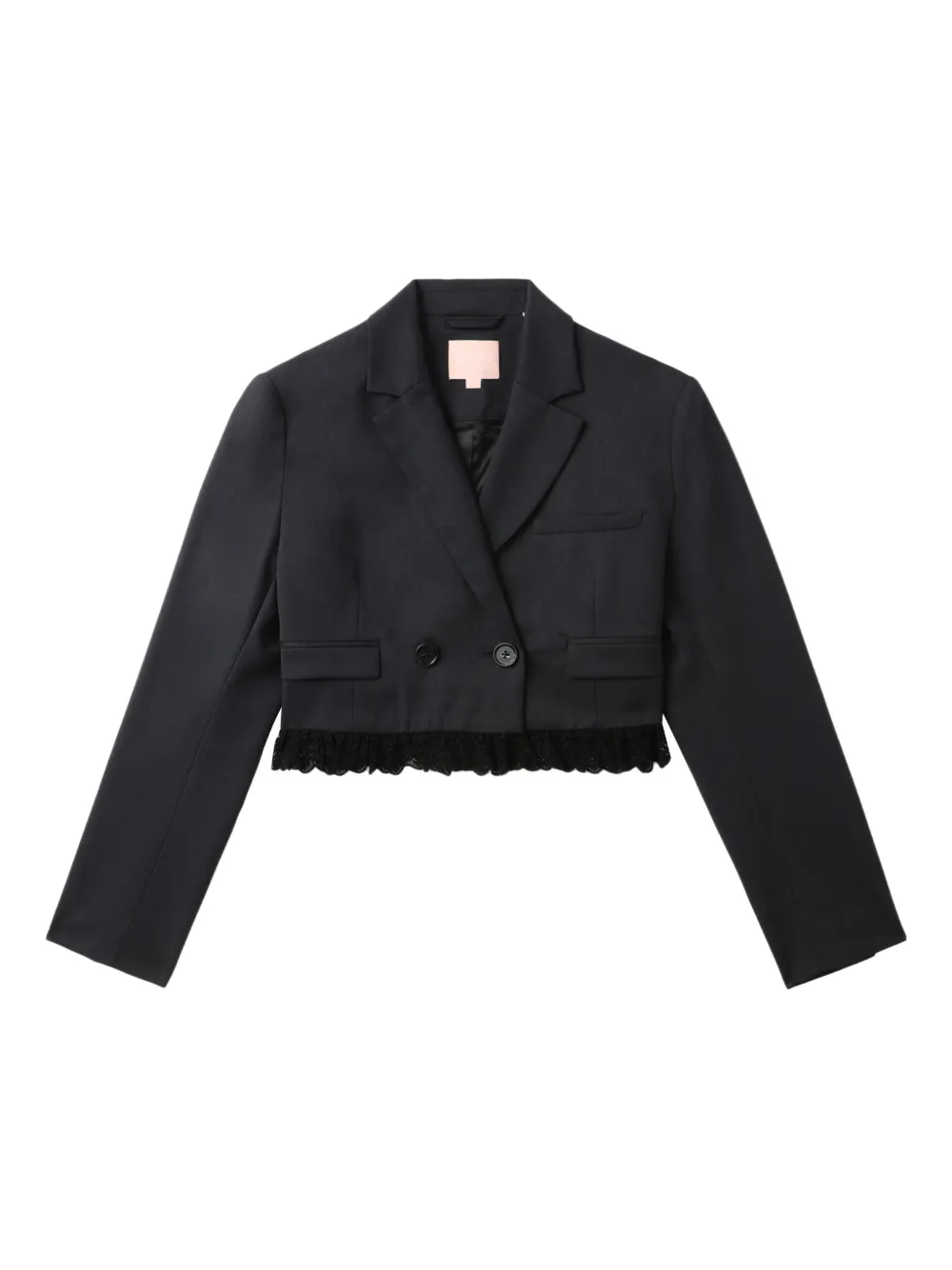 BAPY BY *A BATHING APE Cropped jack met kanten afwerking Zwart