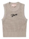 BAPY BY *A BATHING APE® embroidered sleeveless knit top - Neutrals