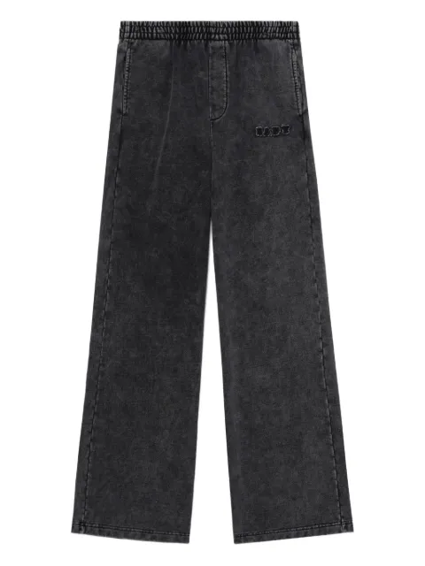 BAPY BY *A BATHING APE® elastic-waist embroidered straight trousers