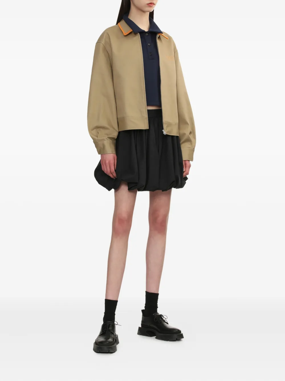 Bapy By *a Bathing Ape® Balloon-hem Mini Skirt In Gray