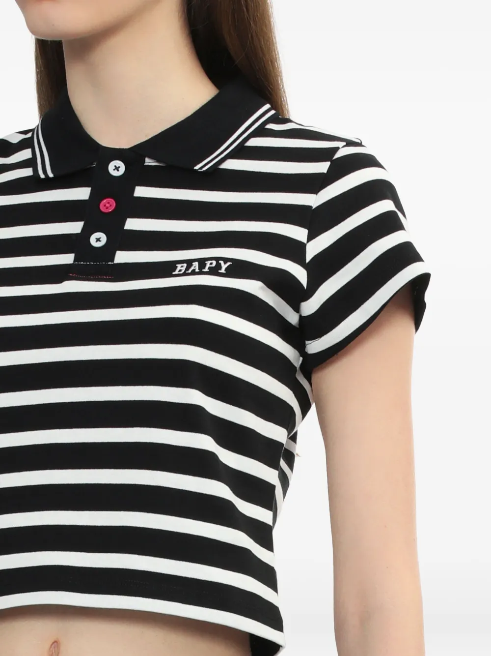 BAPY BY *A BATHING APE Gestreept poloshirt Zwart