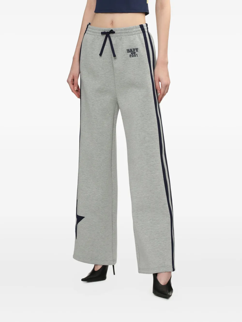 Bapy By *a Bathing Ape® Side-stripe Trousers In Gray