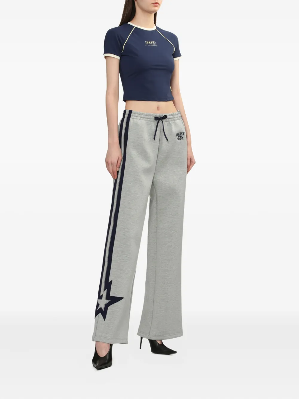 Bapy By *a Bathing Ape® Side-stripe Trousers In Gray