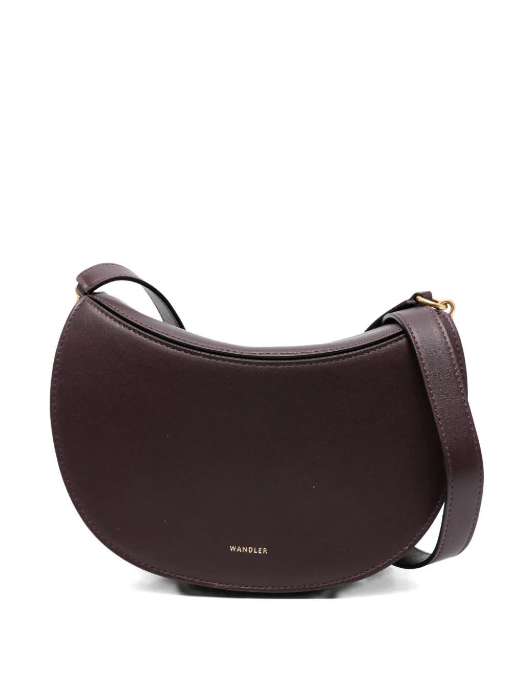 Wandler Kate crescent-shaped leather shoulder bag Rood
