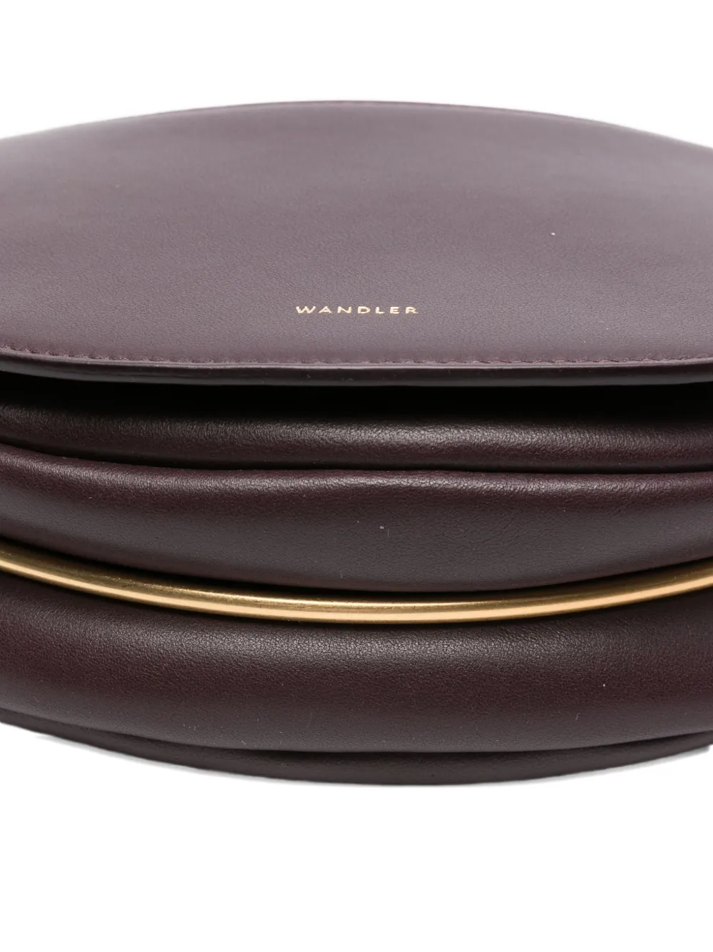 Wandler Kate crescent-shaped leather shoulder bag Rood