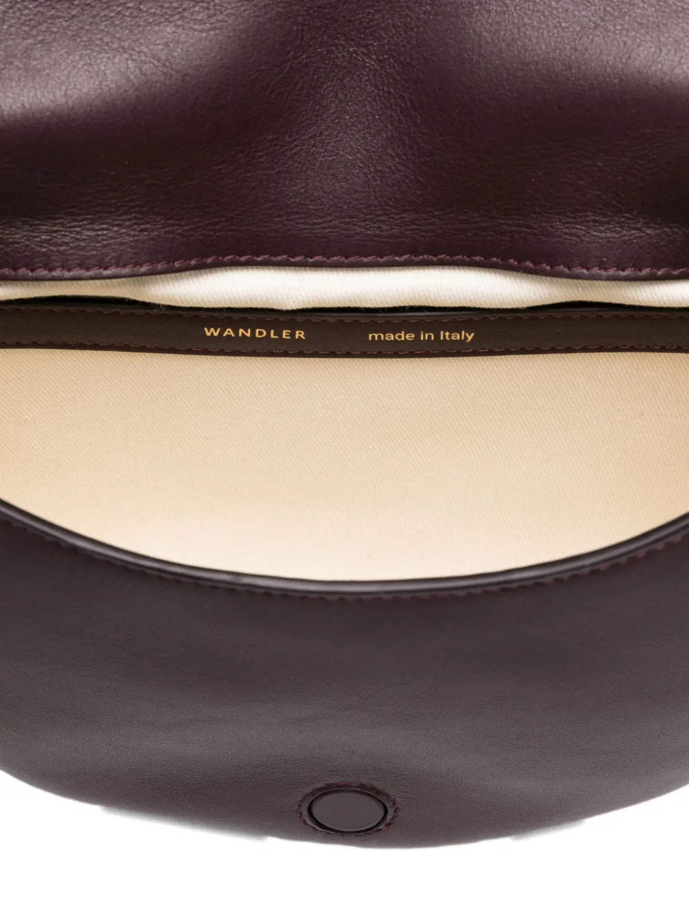 Wandler Kate crescent-shaped leather shoulder bag Rood