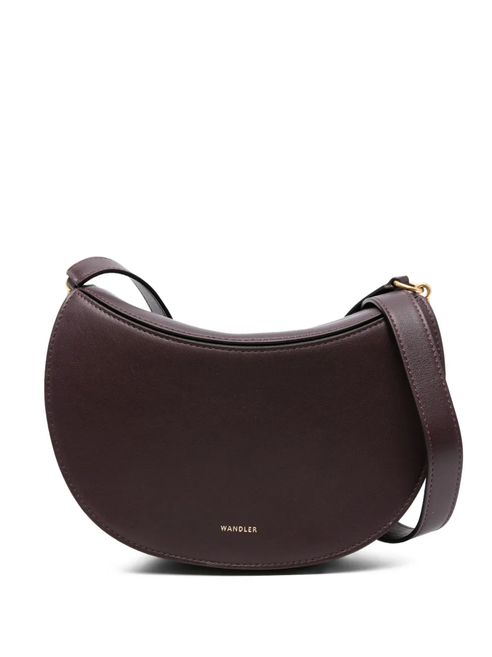 Wandler Kate crescent-shaped leather shoulder bag Rood