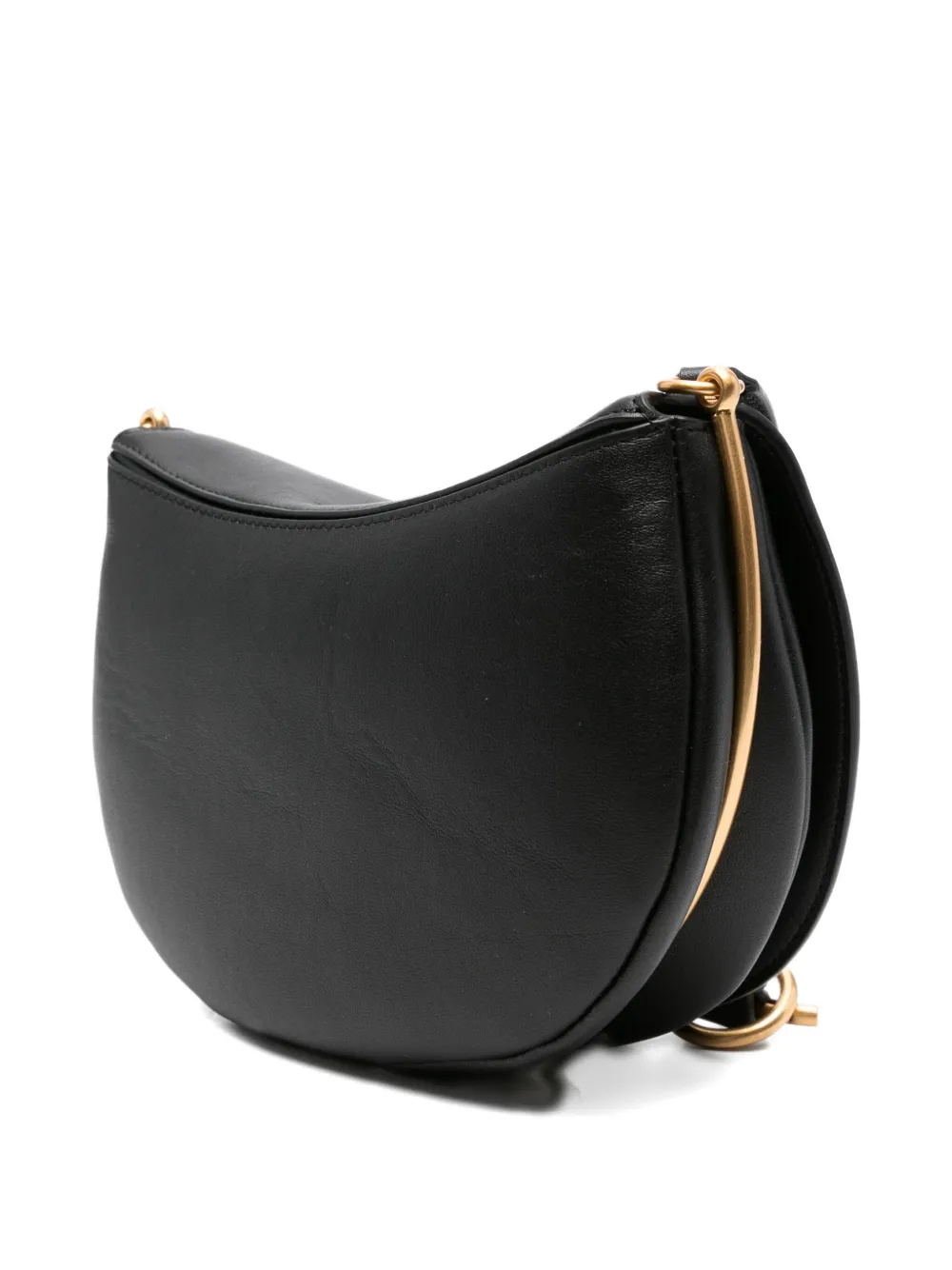 Wandler Kate crescent-shaped leather shoulder bag Zwart