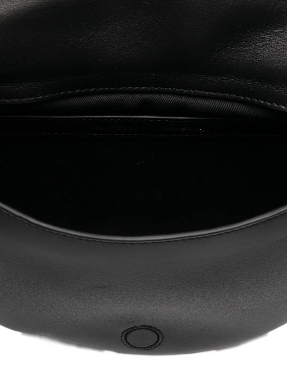 Wandler Kate crescent-shaped leather shoulder bag Zwart