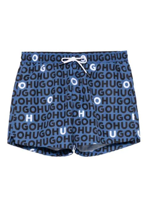 HUGO logo-printed swim shorts