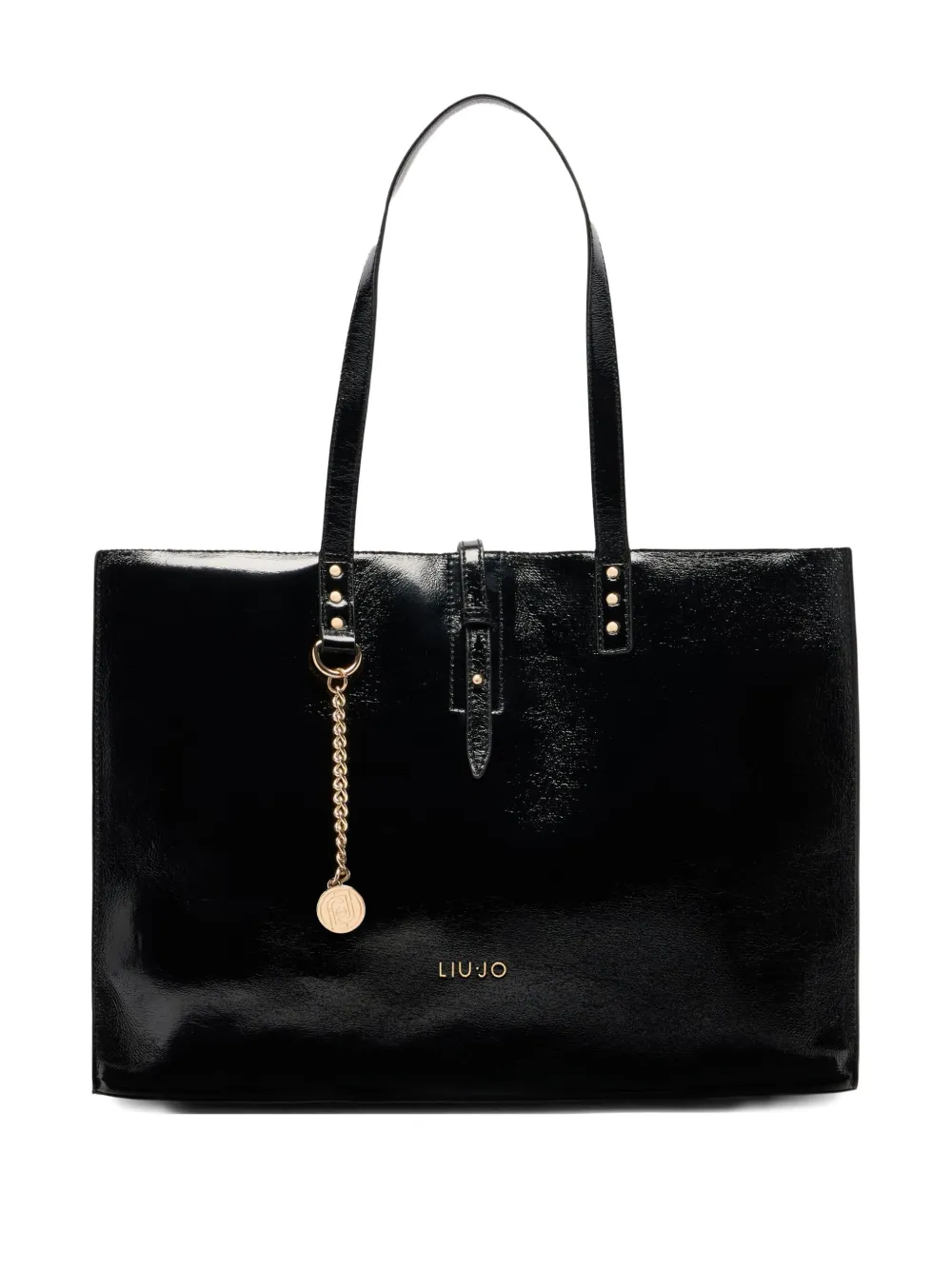 LIU JO large stud-embellished tote bag Zwart
