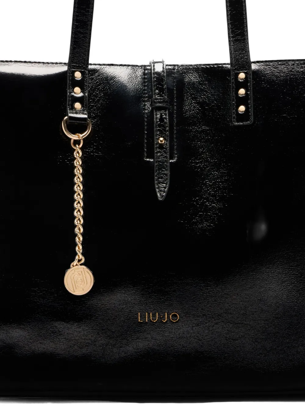LIU JO large stud-embellished tote bag Zwart