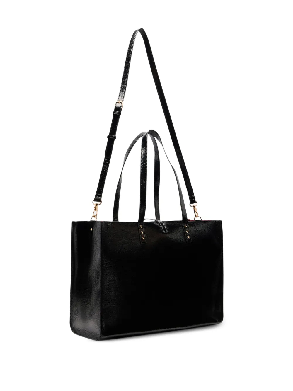 LIU JO large stud-embellished tote bag Zwart