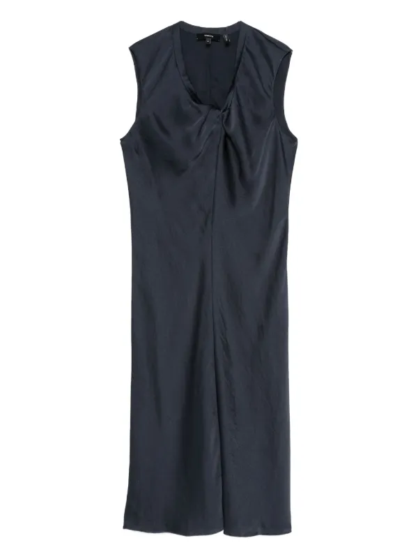 Theory Twisted Sleeveless Dress in Blue