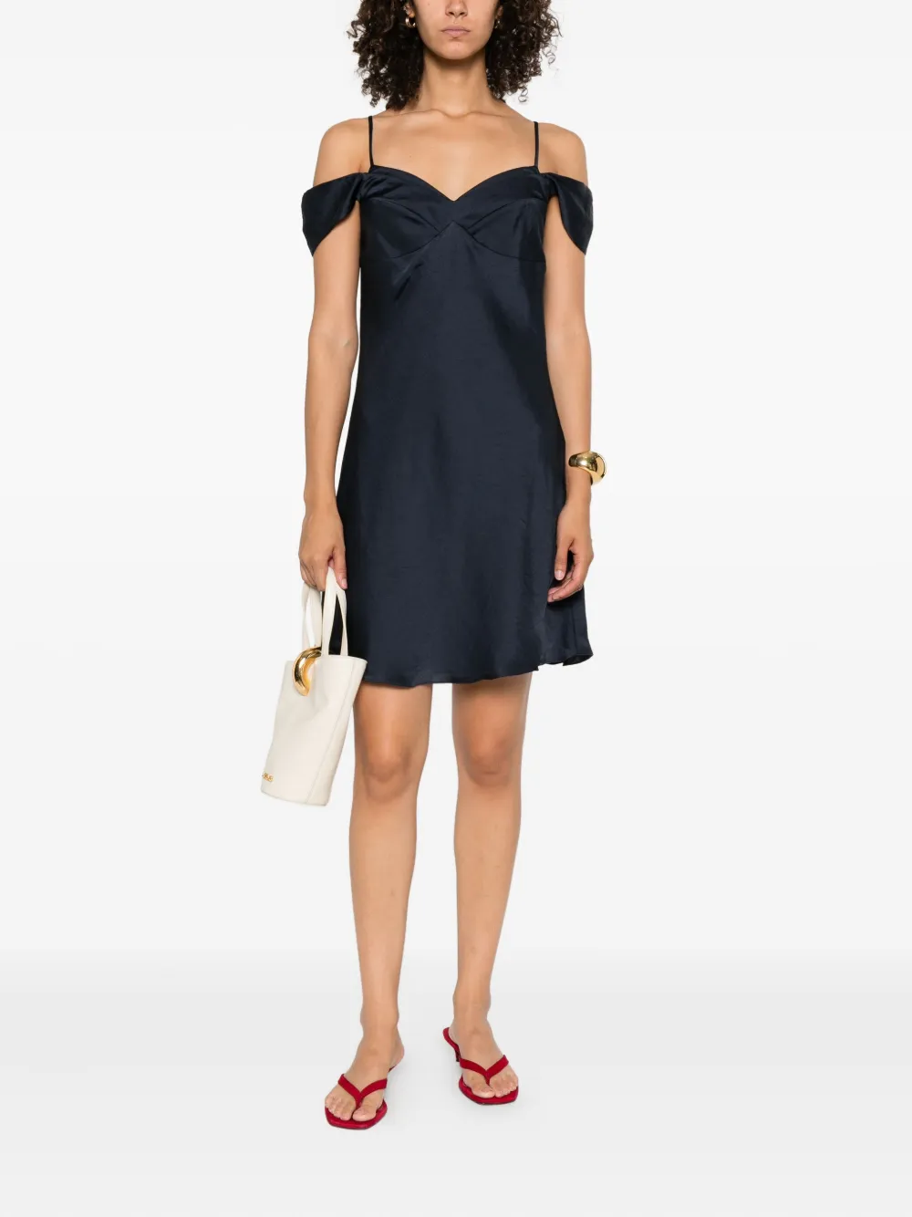 Theory off-shoulder draped mini dress | Evening Dresses | Image 2