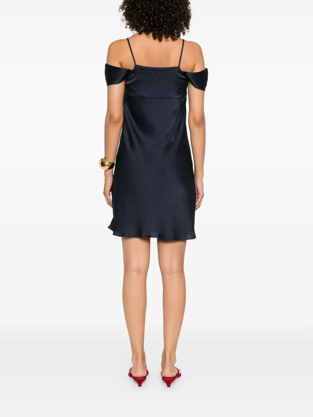 Theory Off-shoulder midi-jurk Blauw