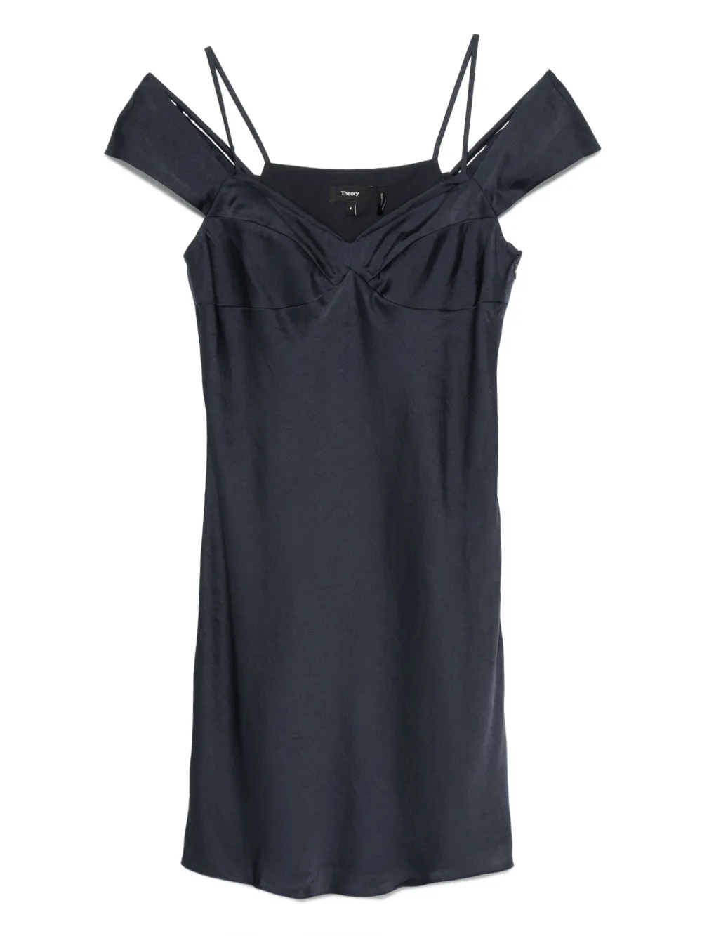 Theory Off-shoulder midi-jurk Blauw