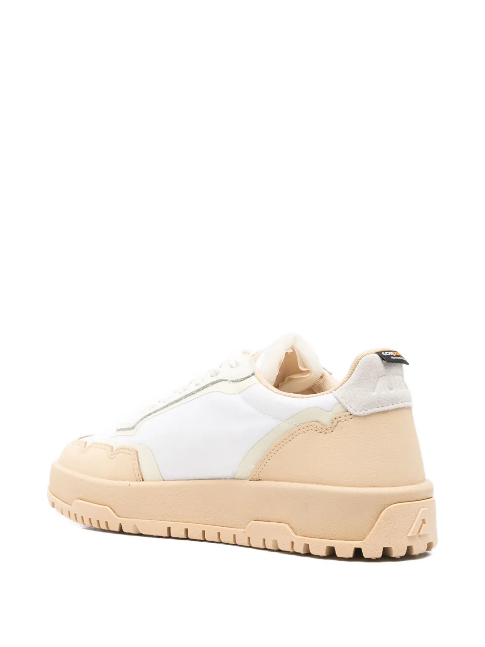 Autry panelled lace-up sneakers White