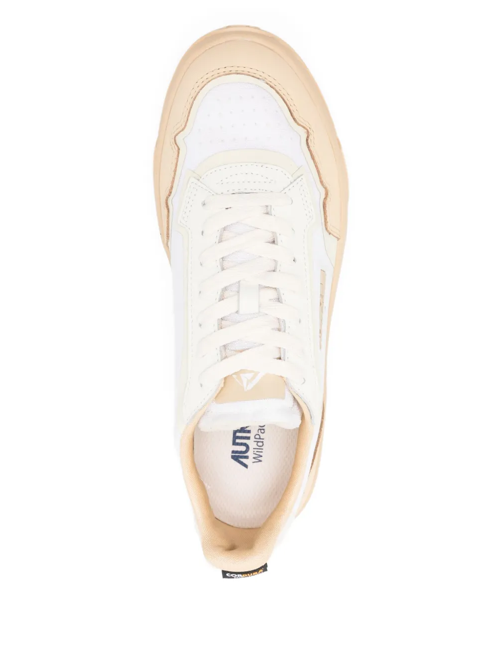 Autry panelled lace-up sneakers White