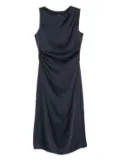 Theory draped cowl-neck dress - Blue