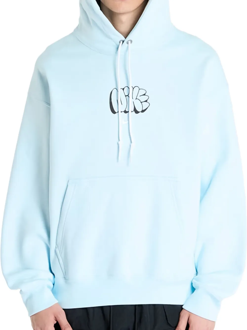 Nike Solo Swoosh fleece hoodie Blauw