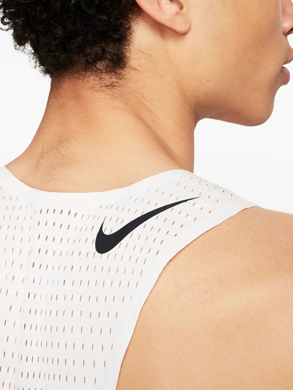 Nike Perforated Performance Tank Top In White