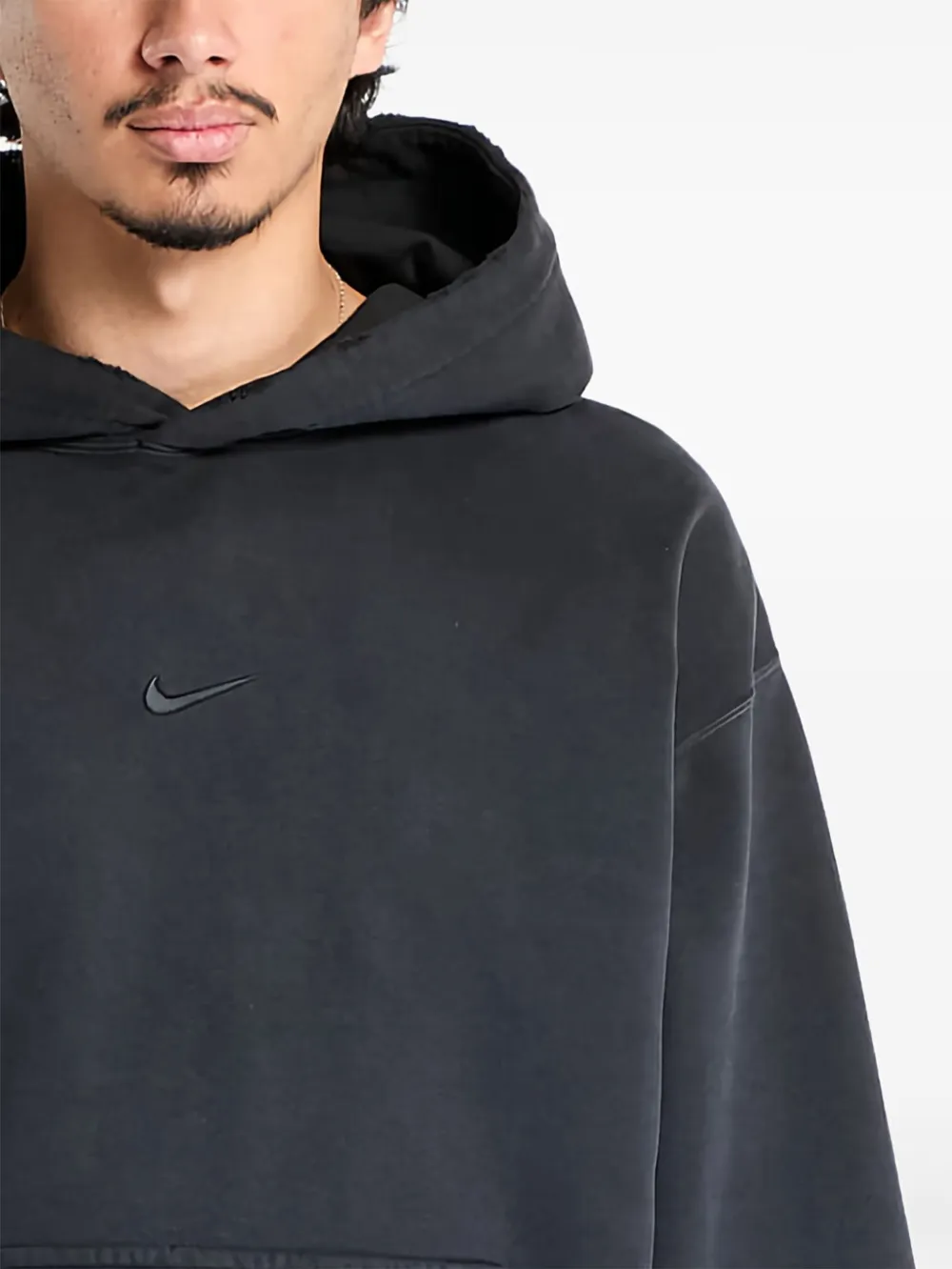 Nike swoosh logo pullover hoodie Zwart