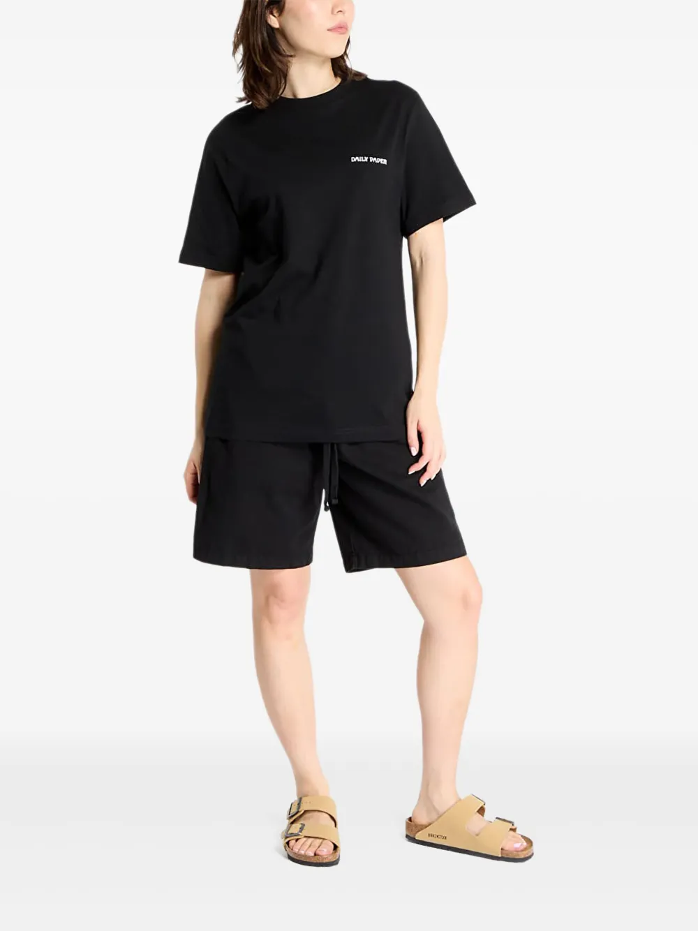 Daily Paper Wrapper T-shirt met logoprint Zwart
