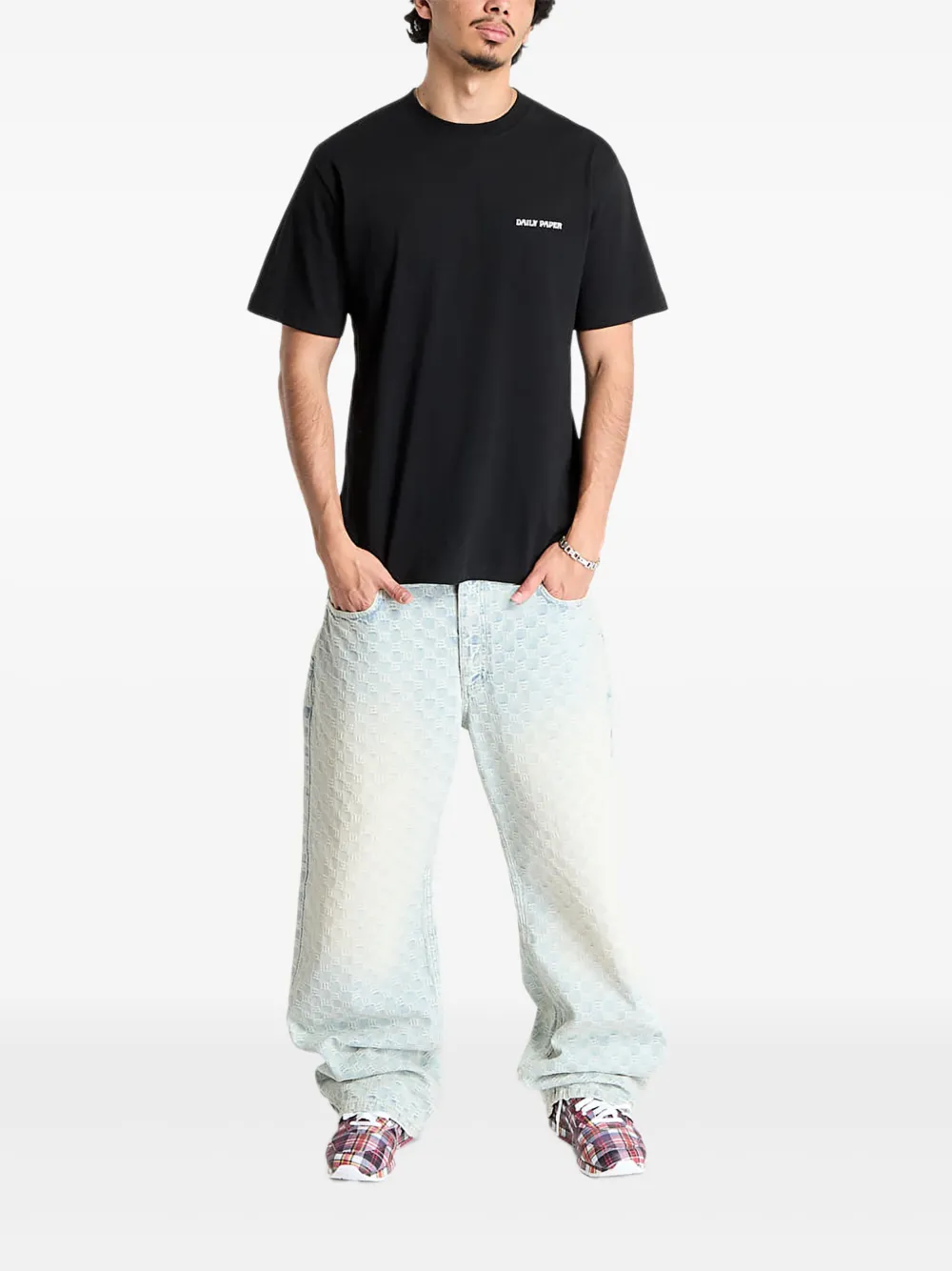 Daily Paper Wrapper T-shirt met logoprint Zwart