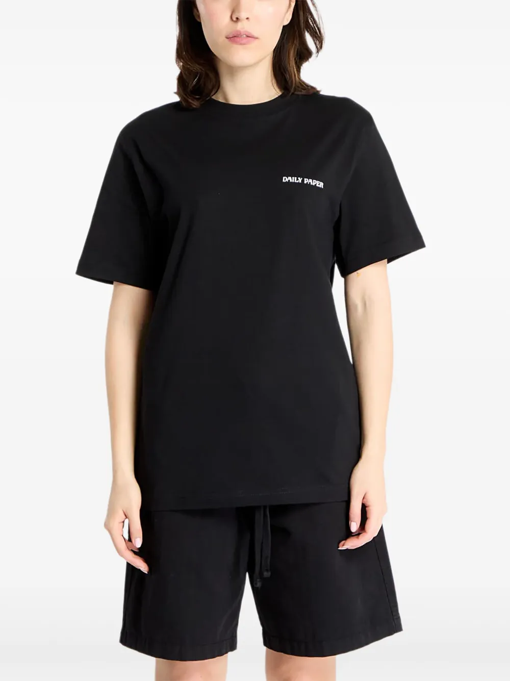 Daily Paper Wrapper T-shirt met logoprint Zwart