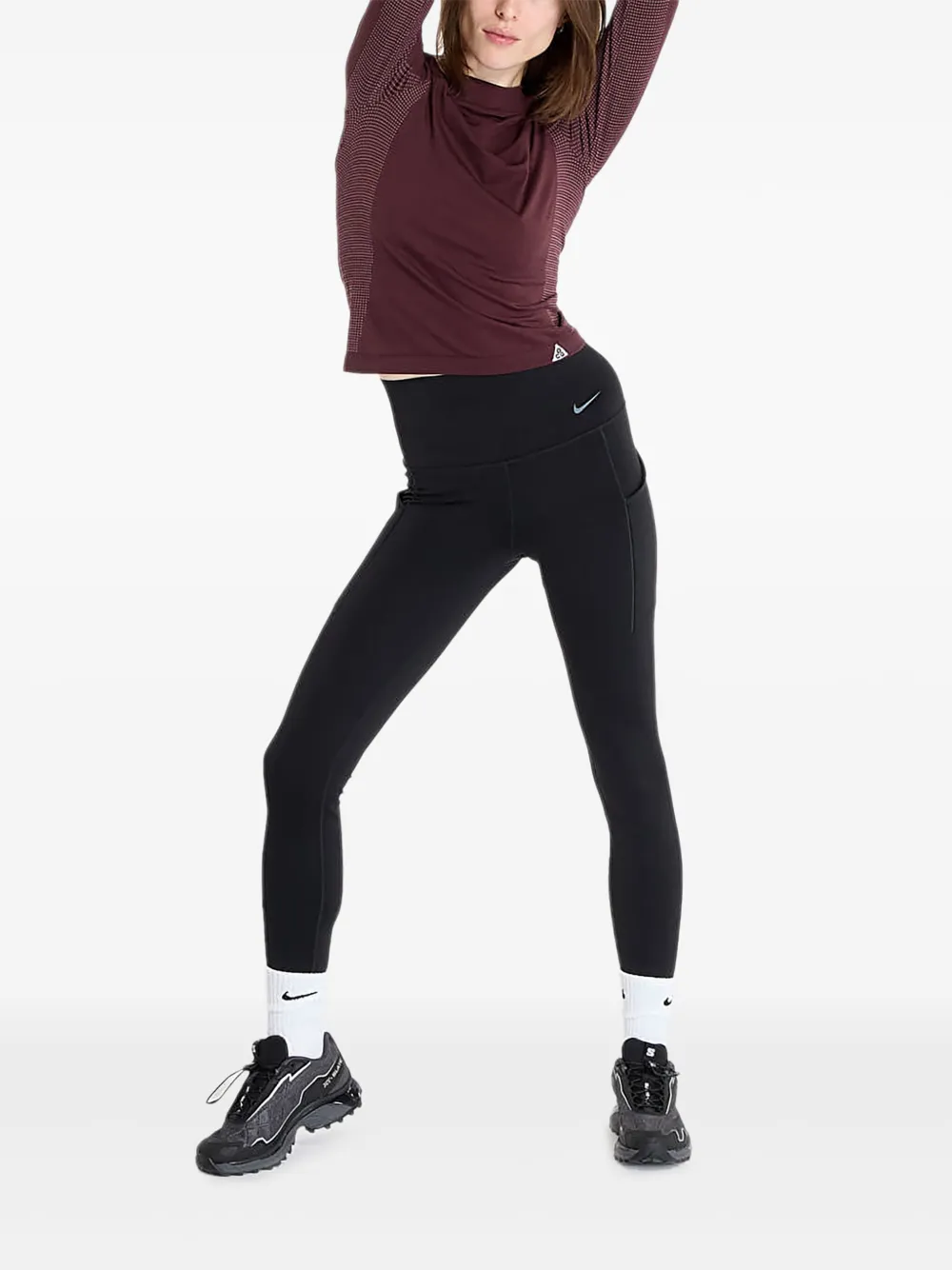 Nike Women S Acg Delta River Baselayer Longsleeve Top Burgundy Crush In Burgundy