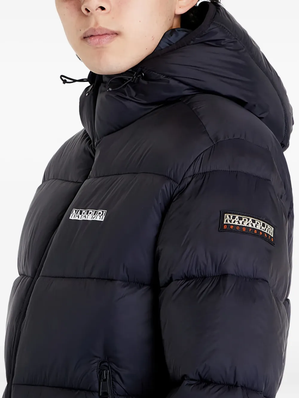 Napapijri hooded puffer jacket Zwart