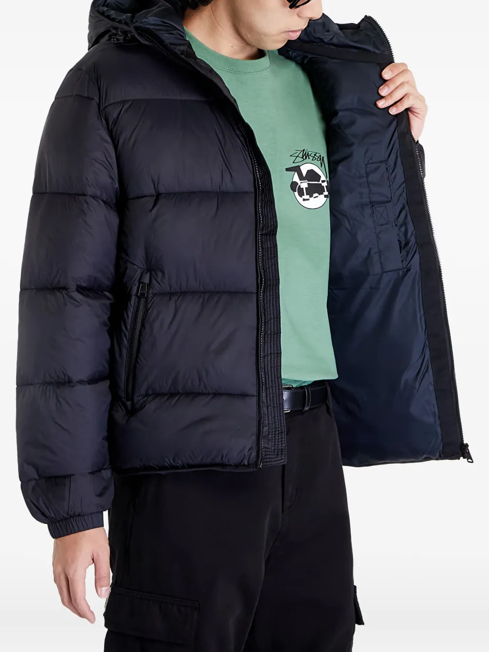 Napapijri hooded puffer jacket Zwart