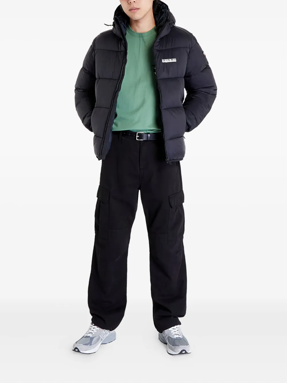Napapijri hooded puffer jacket Zwart