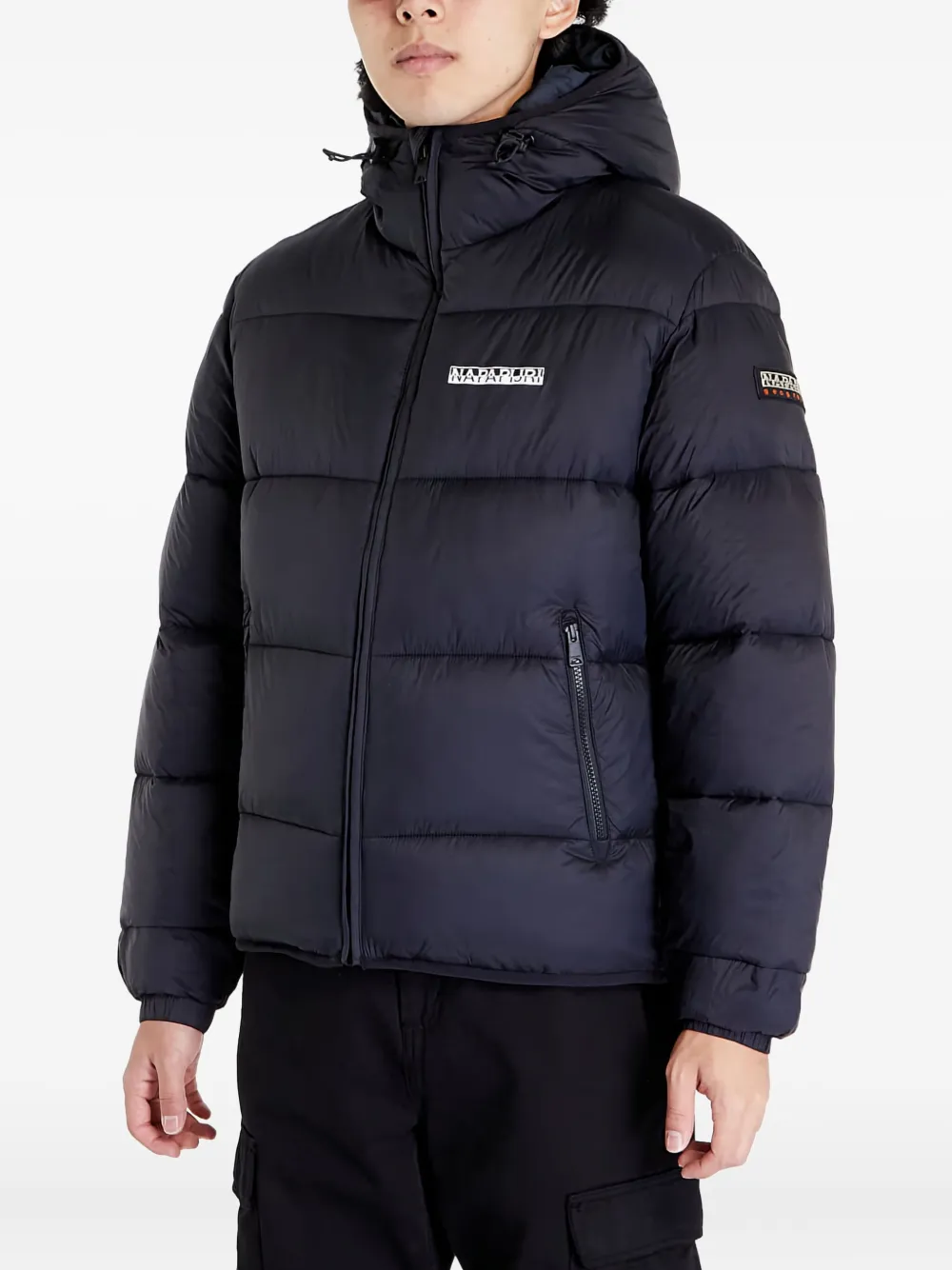 Napapijri hooded puffer jacket Zwart