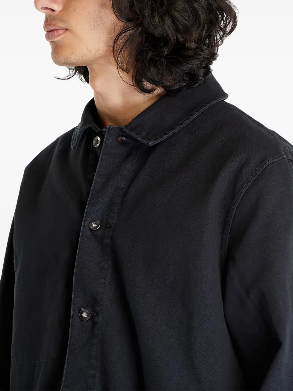 Nike button-fastening patch-pocket jacket Zwart