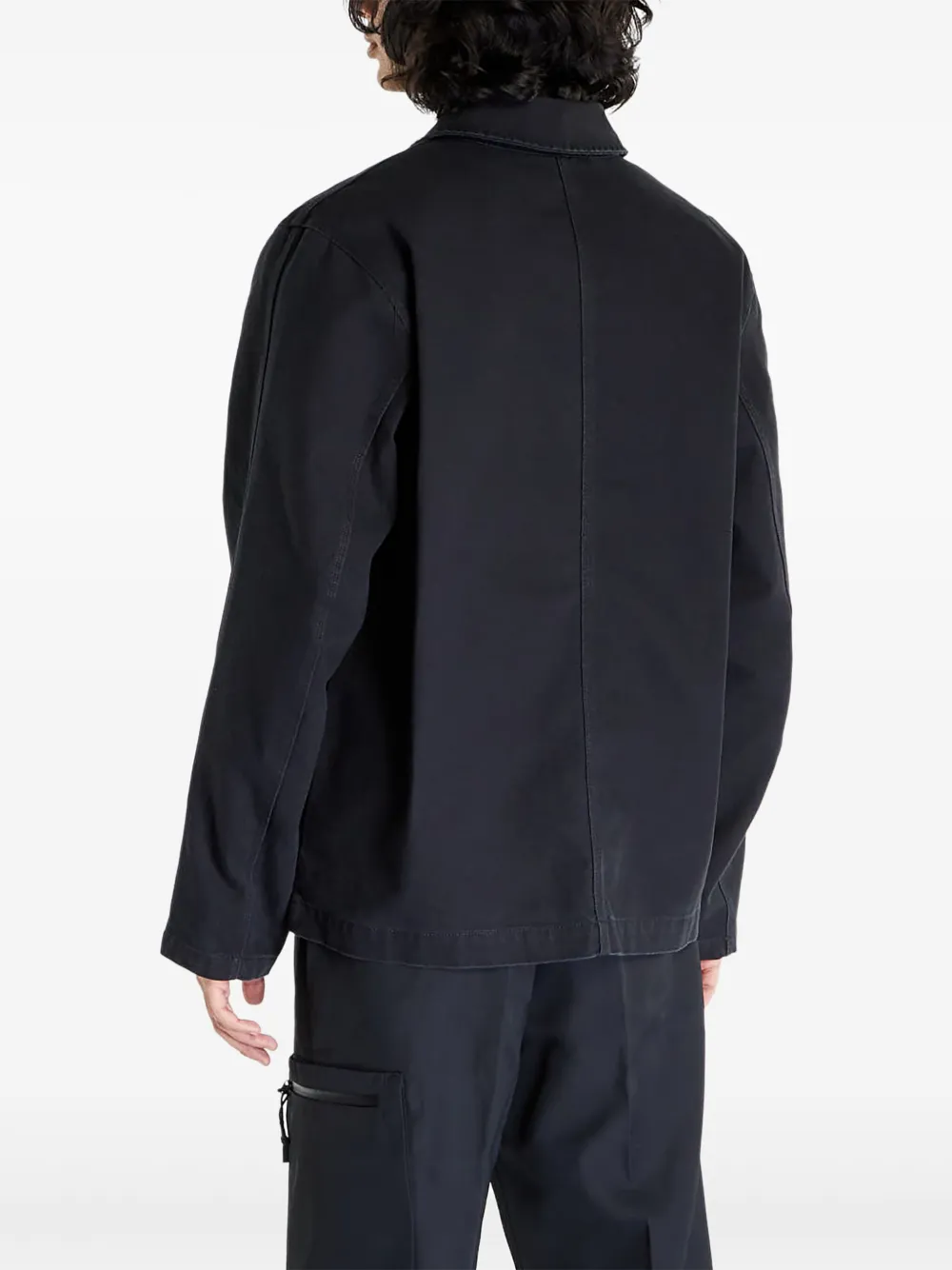 Nike button-fastening patch-pocket jacket Zwart
