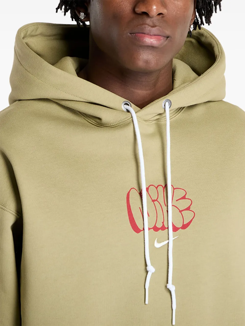 Nike Solo fleece hoodie met Swoosh-logo Groen
