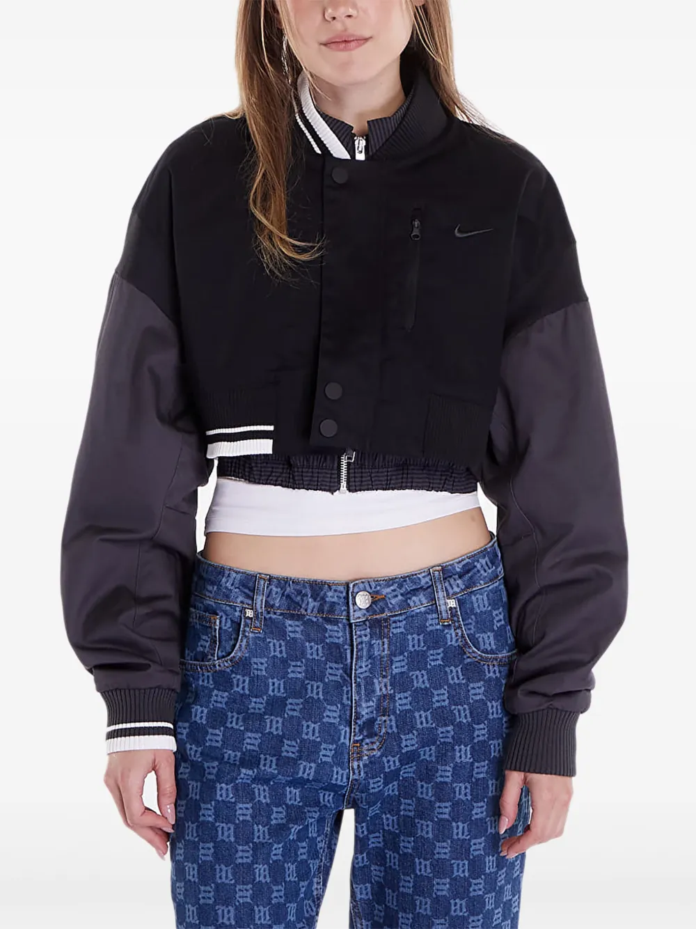Nike zip-up bomber jacket - ブラック Nike zip-up bomber jacket - ブラック
