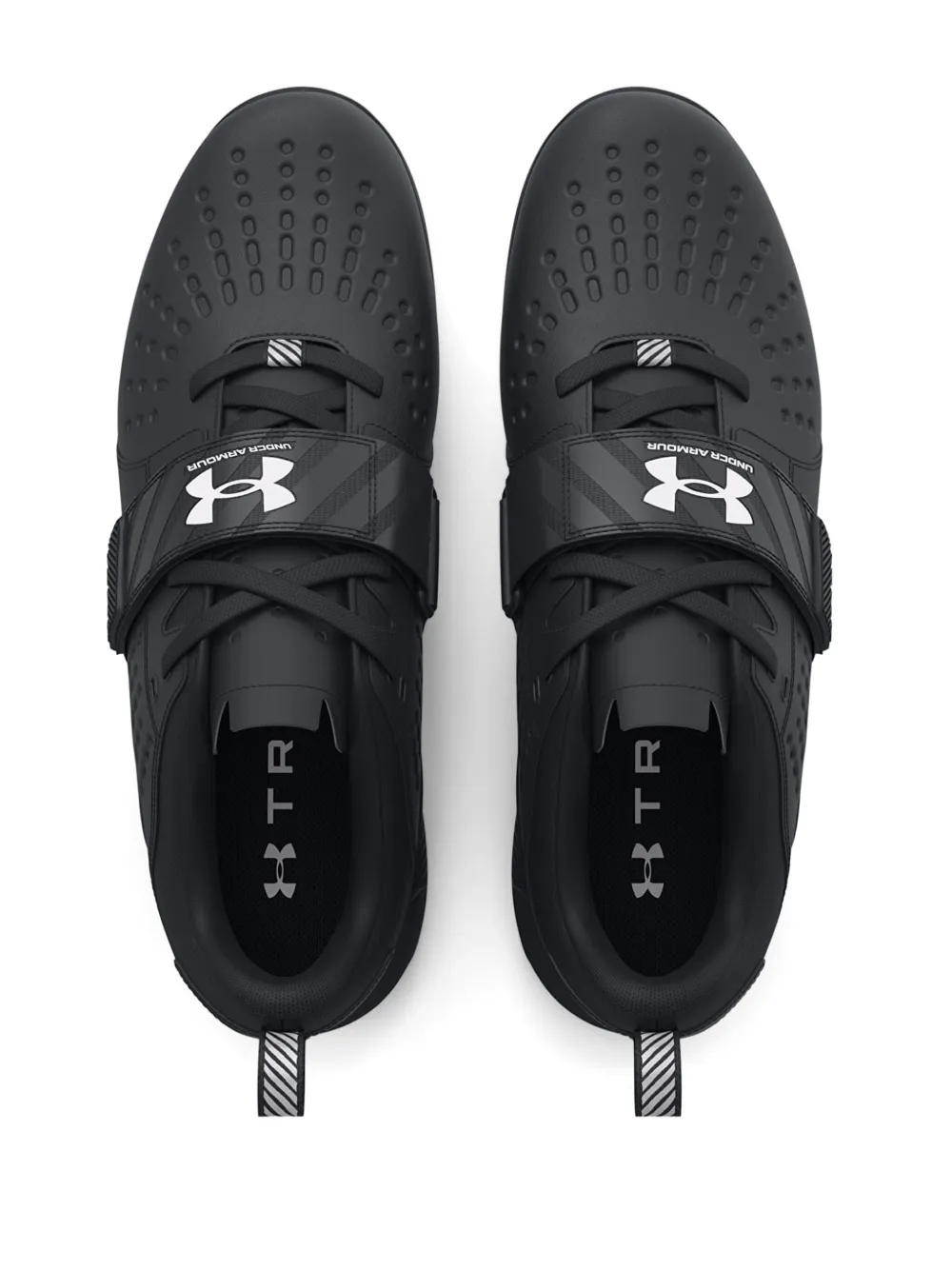 Under Armour Reign Lifter Strap Perforated Sneakers In Black