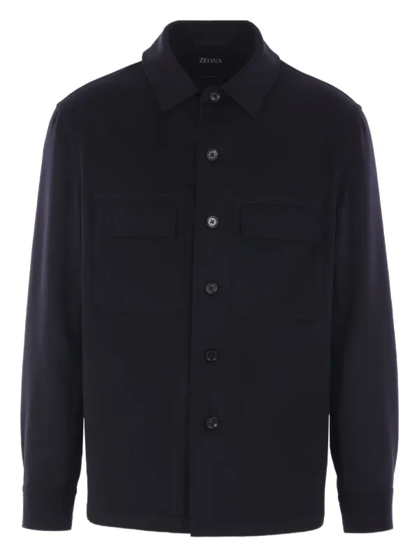 Zegna カシミア シャツ | ブルー | FARFETCH JP