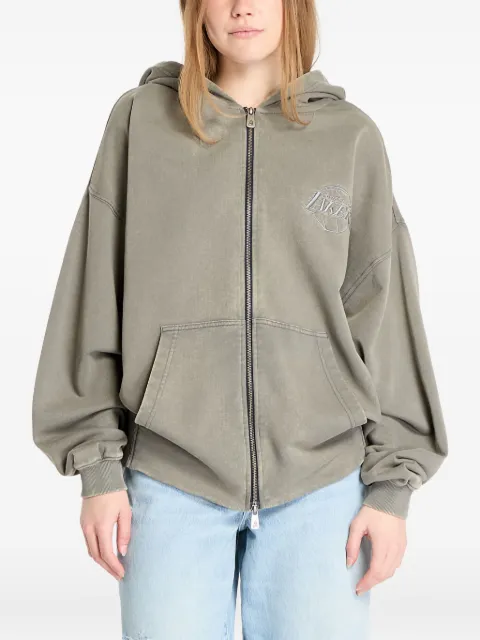 NEW ERA CAP Lakers logo washed zip-up hoodie