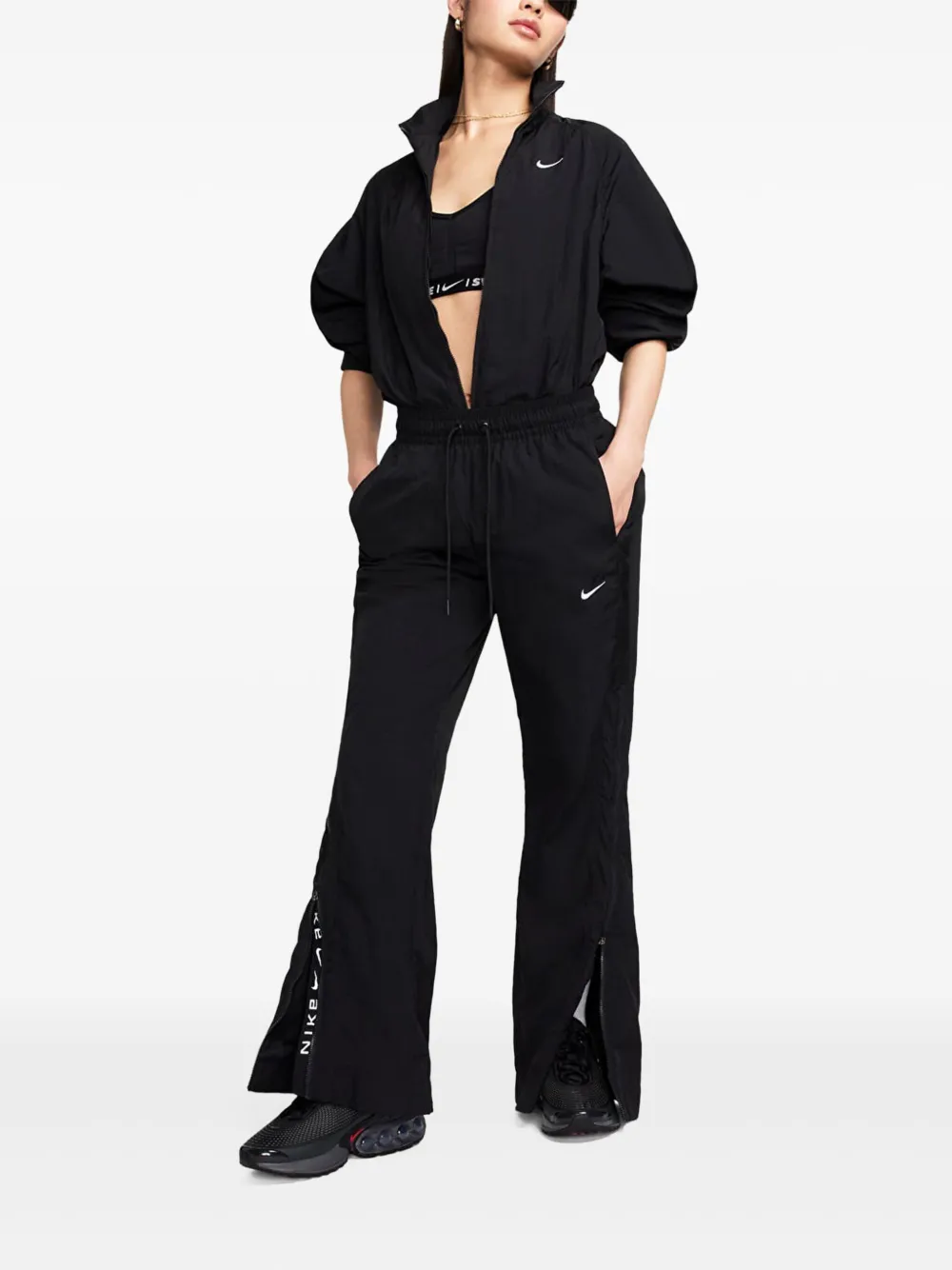 Repel zip-detail trousers