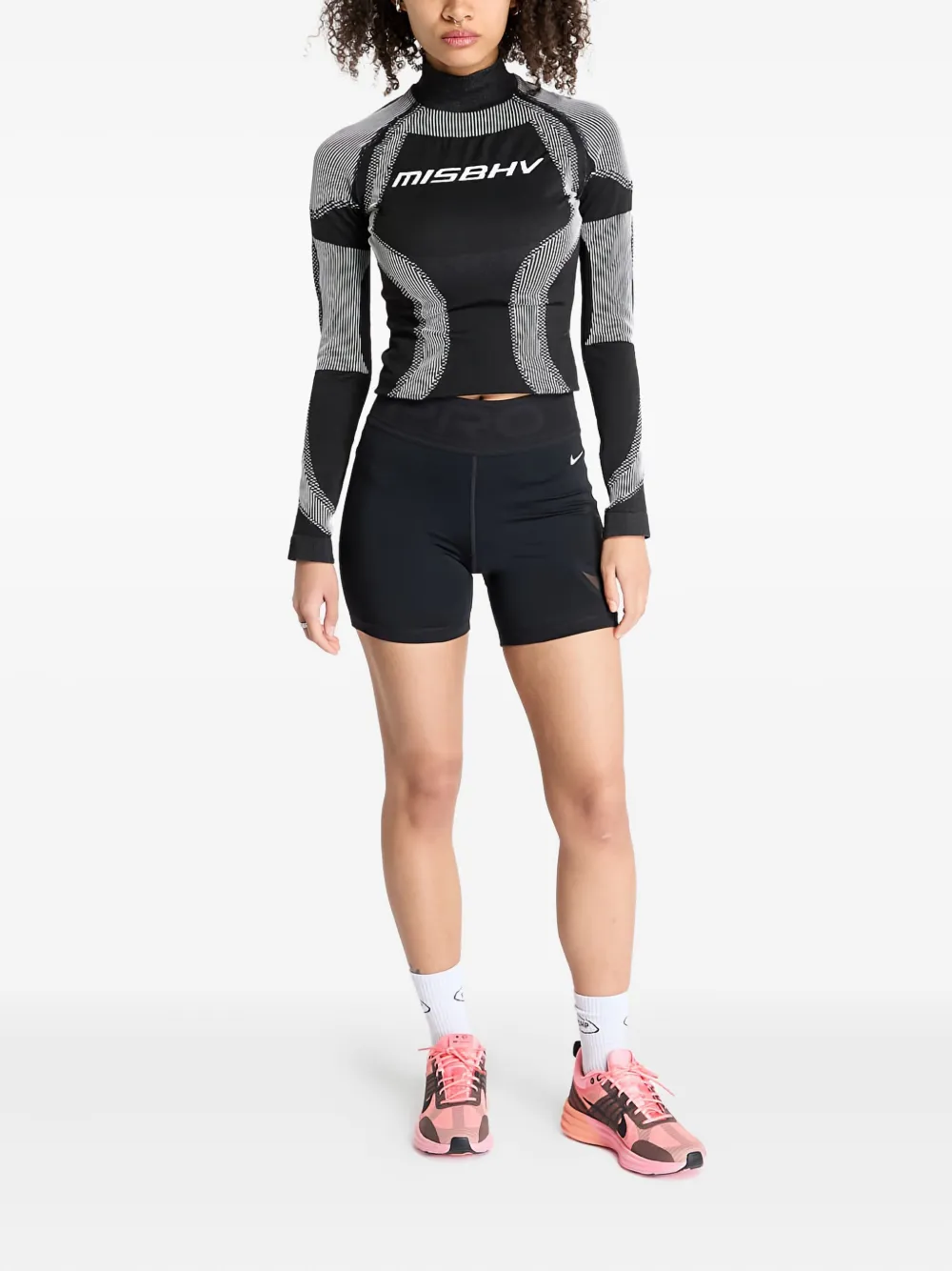 Nike High-waisted Biker Shorts In Black