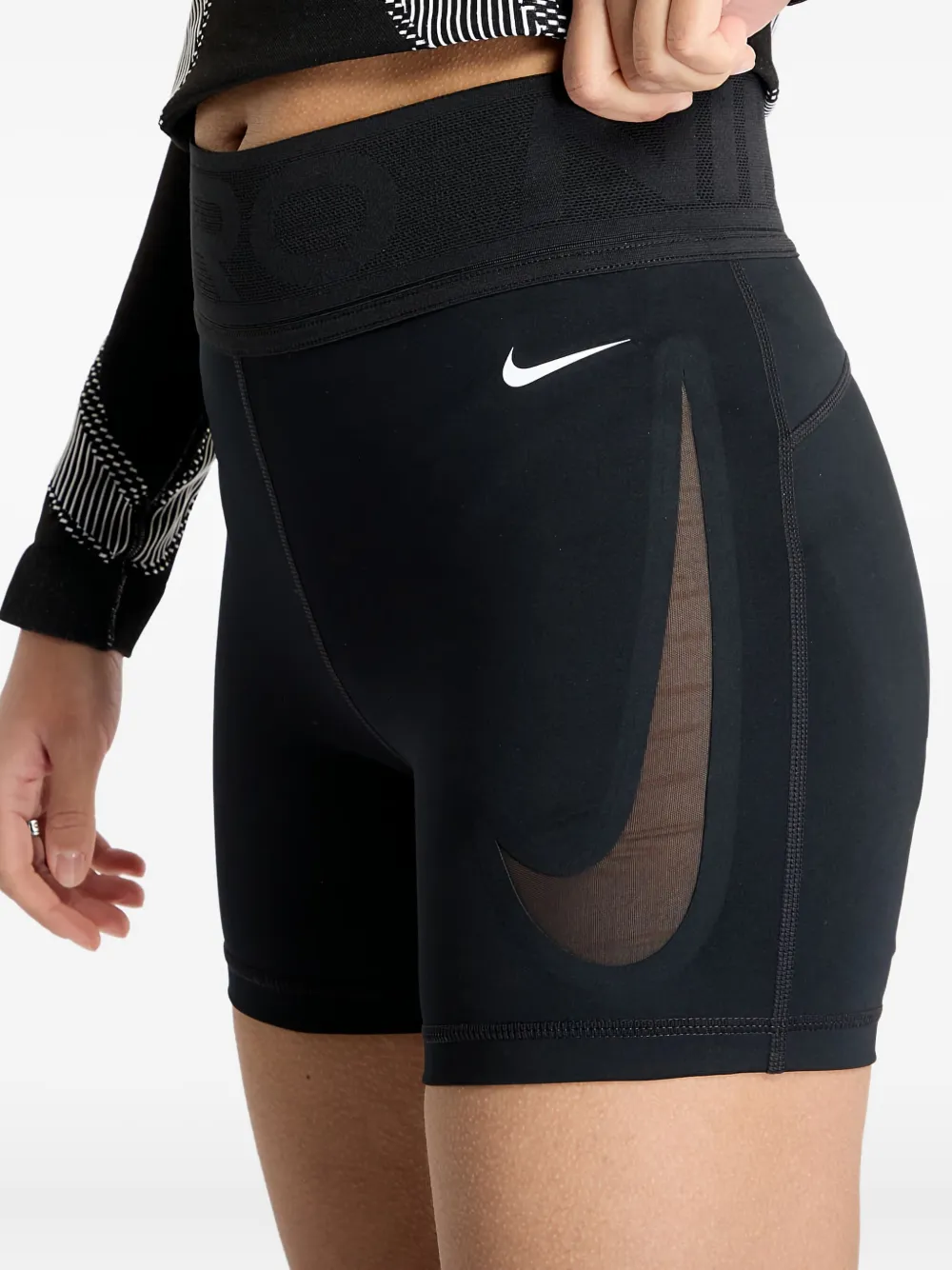 Nike High-waisted Biker Shorts In Black